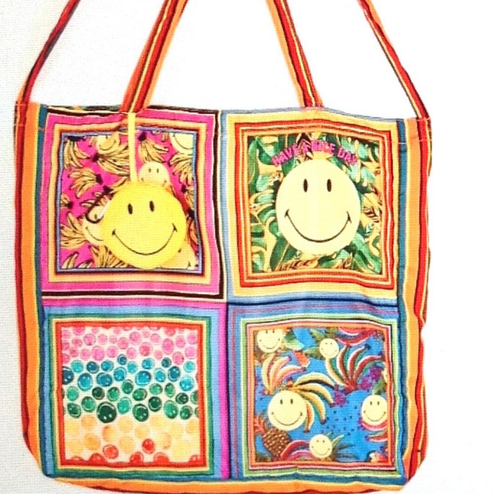FARM Rio Mixed Scarves Smiley Foldable Tote